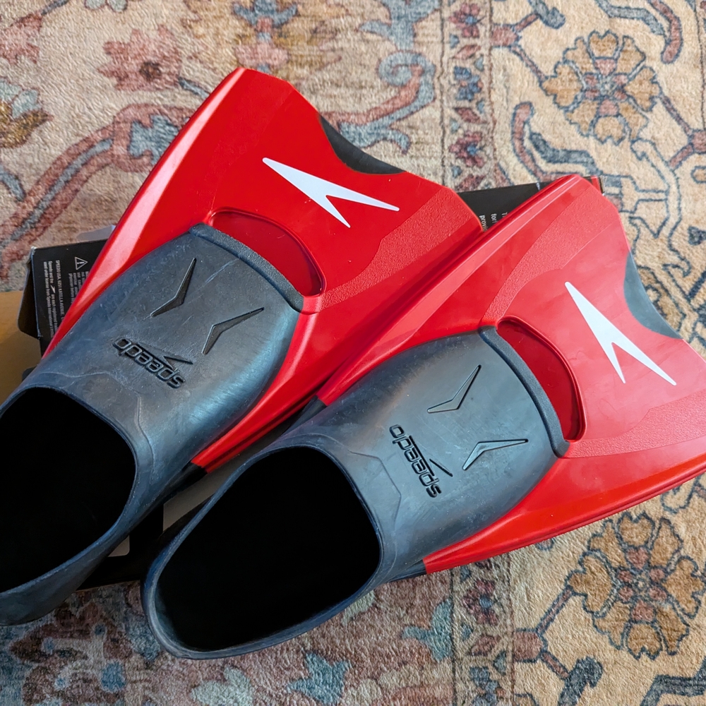 Speedo Red and Black Athletic Shoes